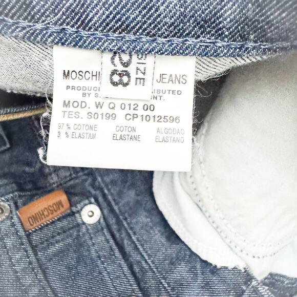 Moschino Donna Jeans Dark Wash Denim Flare Leg Size 28 Italy - Picture 7 of 9